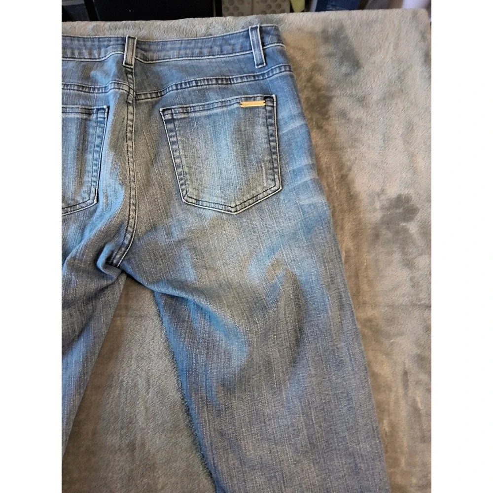 Michael‎ Kors Selma Skinny Jeans Distressed Medium Wash Blue JS69CHC4V6 Size 6